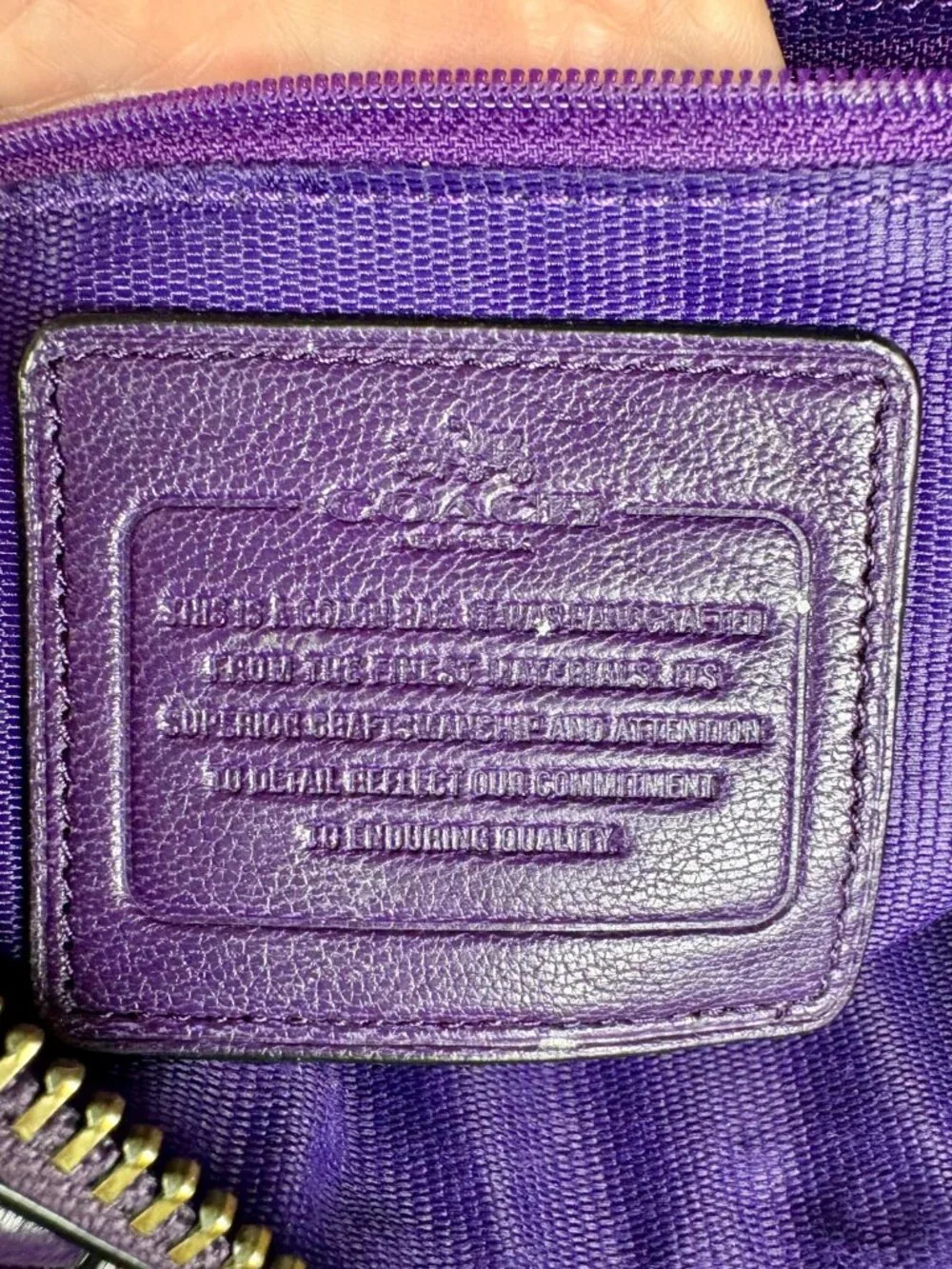 Coach Rhyder 24 Satchel in Deep Plum/Purple with Charm - Picture 13 of 15